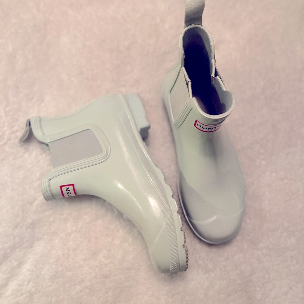 Mint colored Hunter booties